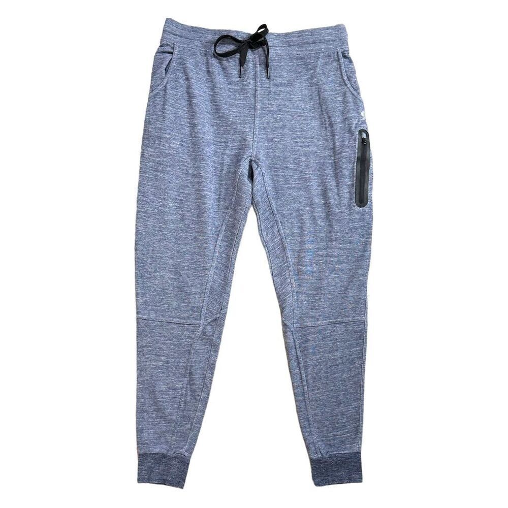 90 Degrees Heather Blue Jogger Sweatpants Elastic Waist Drawstring Men’s M